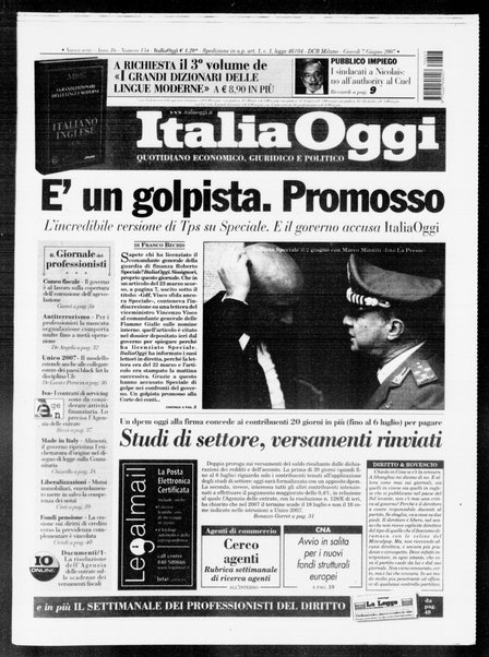 Italia oggi : quotidiano di economia finanza e politica